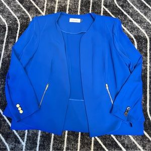 Calvin klein womens 20W royal blue gold blazer jacket